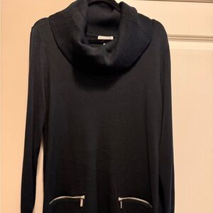 Black Cowl Neck Long Sweater